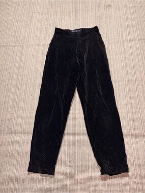 REGATTA Women's Vintage Velvet Pants Size 10 In Black